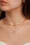 Heliophilia Silver Collar de Metal Dorado con Cadena Ajustable